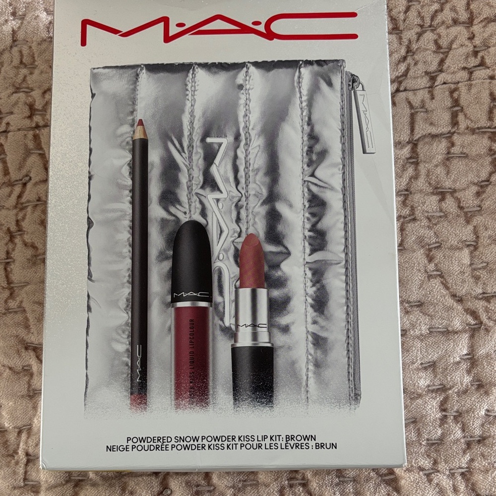 MAC 4-Pc. Powdered Snow Powder Kiss Lip Set Brown-NEW